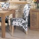 Oak Upholstered Dining Chair - Slate (Pack Of Two)