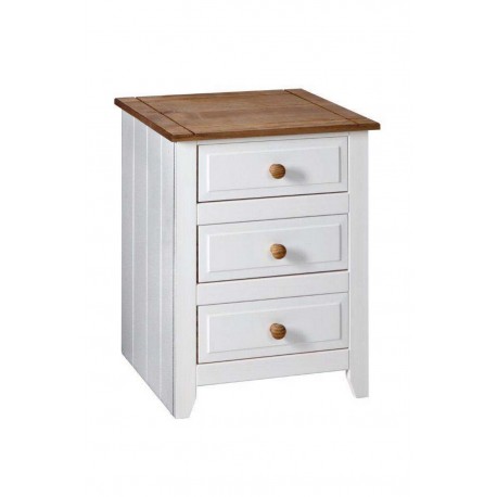 Capri 3 Drawer Bedside Cabinet