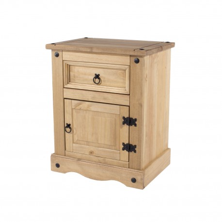 Corona 1 Door, 1 Drawer Bedside Cabinet