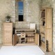 Mobel Oak Hidden Home Office