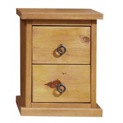 Farmhouse 2 Drawer Bedside Cabinet