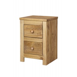 Hacienda 2 Drawer Petite Bedside Cabinet