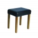 Milano Stool In Brown Faux Leather, Med Wood Leg