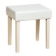 Milano Stool In Cream Faux Leather, Cream Leg