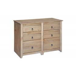 Mexican 3+3 Drawer Wide Chest