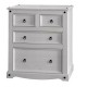 Corona White Wash 2+2 Drawer Chest