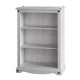 Corona White Wash Low Bookcase