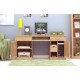 Mobel Oak Large Hidden Office Twin Pedestal Desk