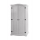 Corona White Wash 2 Door Wardrobe