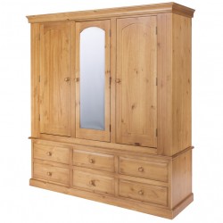 Edwardian 3 Door, 6 Drawer Wardrobe