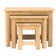 Mobel Oak Nest of 3 Coffee Tables