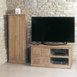 Mobel Oak Four Drawer Television Cabinet