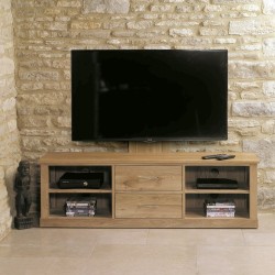 Mobel Oak Mounted Widescreen Television Cabinet