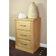 Mobel Oak Three Drawer Lamp Table