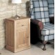 Mobel Oak One Door one Drawer Lamp Table