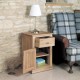 Mobel Oak One Door one Drawer Lamp Table