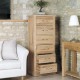 Mobel Oak Tallboy (6 Drawer)