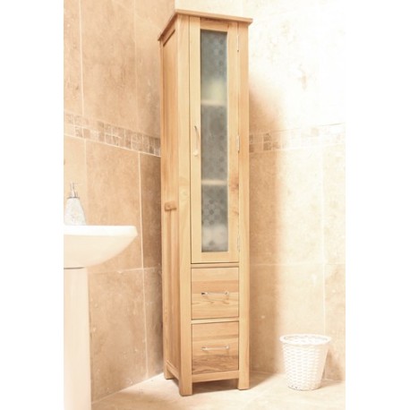 Mobel Oak Closed Bathroom Unit Tall