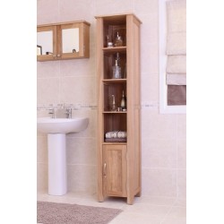 Mobel Oak Open Bathroom Unit Tall