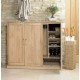 Mobel Oak Extra Large Shoe Cupboard