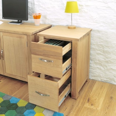 Aston Oak Two Drawer Filing Cabinet