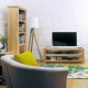 Aston Oak Widescreen Open Television Cabinet