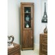 Mayan Walnut Glazed Corner Display Cabinet