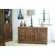 Mayan Walnut Six Drawer Sideboard