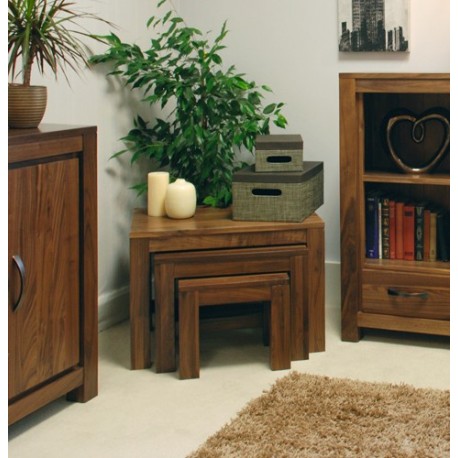 Mayan Walnut Nest of 3 Coffee Tables