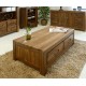 Mayan Walnut Low Four Drawer Coffee Table