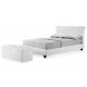 Amalfi Bed 4ft6" Double White Faux Leather