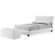 Amalfi Bed 4ft6" Double White Faux Leather
