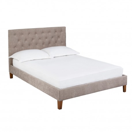 Darcy 4'6" Double Bed, Luxurios Mink Chenille Fabric