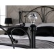 Florence Day Bed, Black Finish, 4 Crystal Cornered Tops, Versatile Style