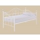 Florence Day Bed, White Finish, 4 Crystal Cornered Tops, Versatile Style