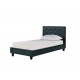 Diamante 3'0" Single Bed, Black Faux Leather, Diamond Detail, Adds A Touch Of Bling