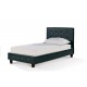 Diamante 3'0" Single Bed, Black Faux Leather, Diamond Detail, Adds A Touch Of Bling