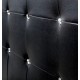Diamante 4'6" Double Bed, Black Faux Leather, Diamond Detail, Adds A Touch Of Bling