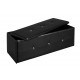 Diamante Ottoman, storage Box, Toy Box, Blanket Box, Black Faux Leather