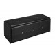 Diamante Ottoman, storage Box, Toy Box, Blanket Box, Black Faux Leather