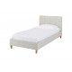 Hartford 3'0" Single Bed, Neutral Cream Fabric, Button Detail