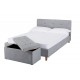 Hartford 4.6" Double Bed, Neutral Cream Fabric, Button Detail