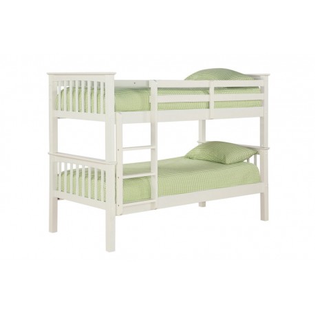 Leo Bunk Bed, Splits Into Two Separate Beds, Solid Off White