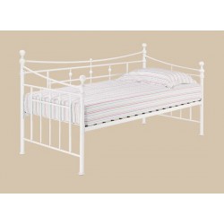 Olivia Day Bed, Rounded Finals, Classical Finish, Traditional Look, White Finish