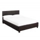 Prado Ottoman 5'0" Kingsize Bed, Hydraulic Gas Lift, Black Faux Leather