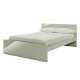 Puro 4'6" Double Bed, Contemporary Style, High Gloss Cream