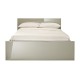 Puro 4'6" Double Bed, Contemporary Style, High Gloss Cream