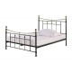 Regency 4'6" Double Bed, Brushed Brass Detail, Black Metal Finish