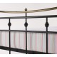 Regency 4'6" Double Bed, Brushed Brass Detail, Black Metal Finish