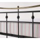 Regency 4'6" Double Bed, Brushed Brass Detail, Black Metal Finish